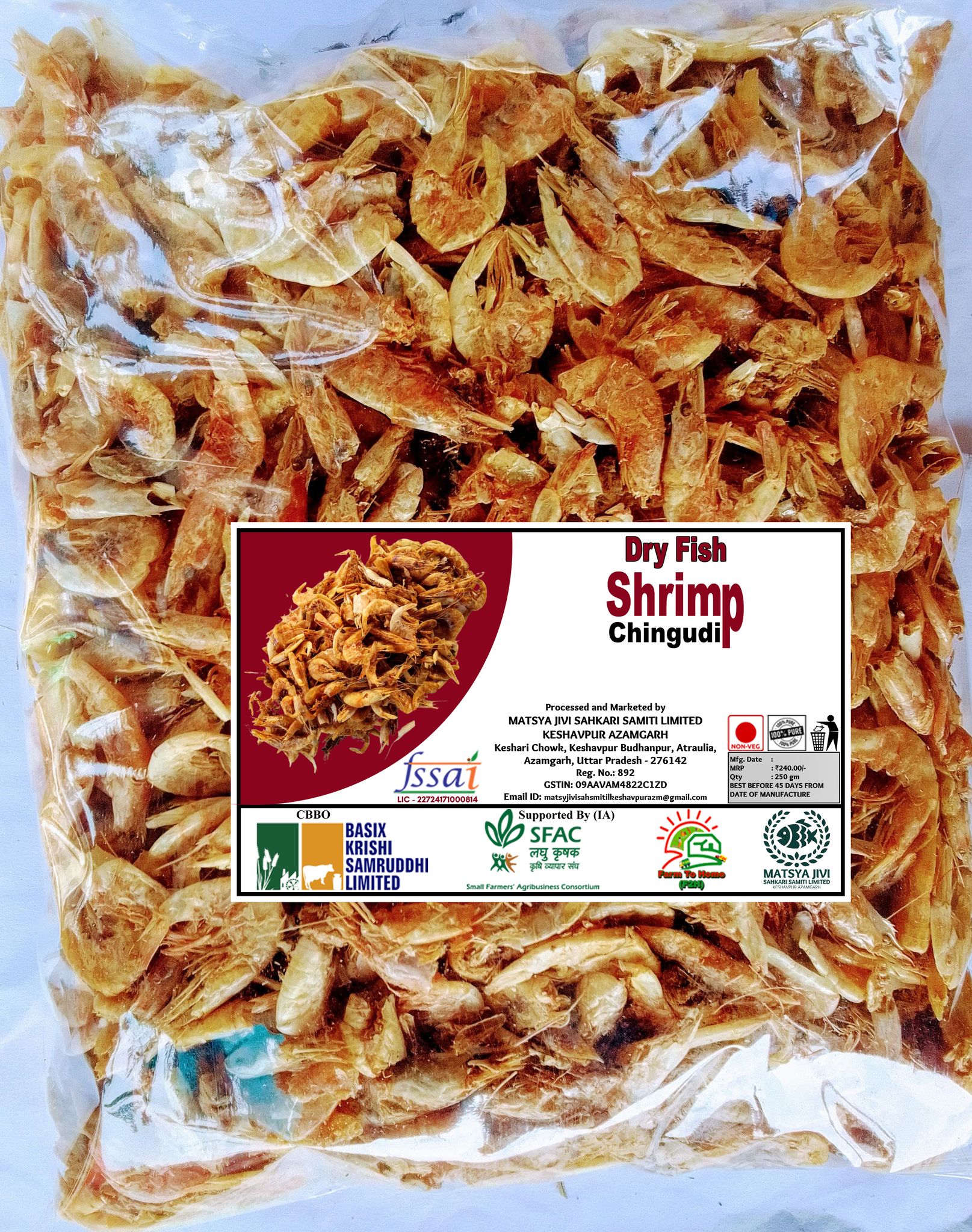 Dry Fish Shrimp (Chingudi) | 250gm