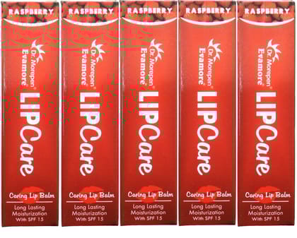 Dr. Morepen Lip Care Caring Lip Balm - Long Lasting Moisturization with SPF 15 (Pack of 5)