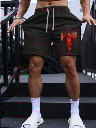 SCOTT FINCHER Men's Graphic Shorts with Drawstring Waistband : AA(SRT)BLACK_278