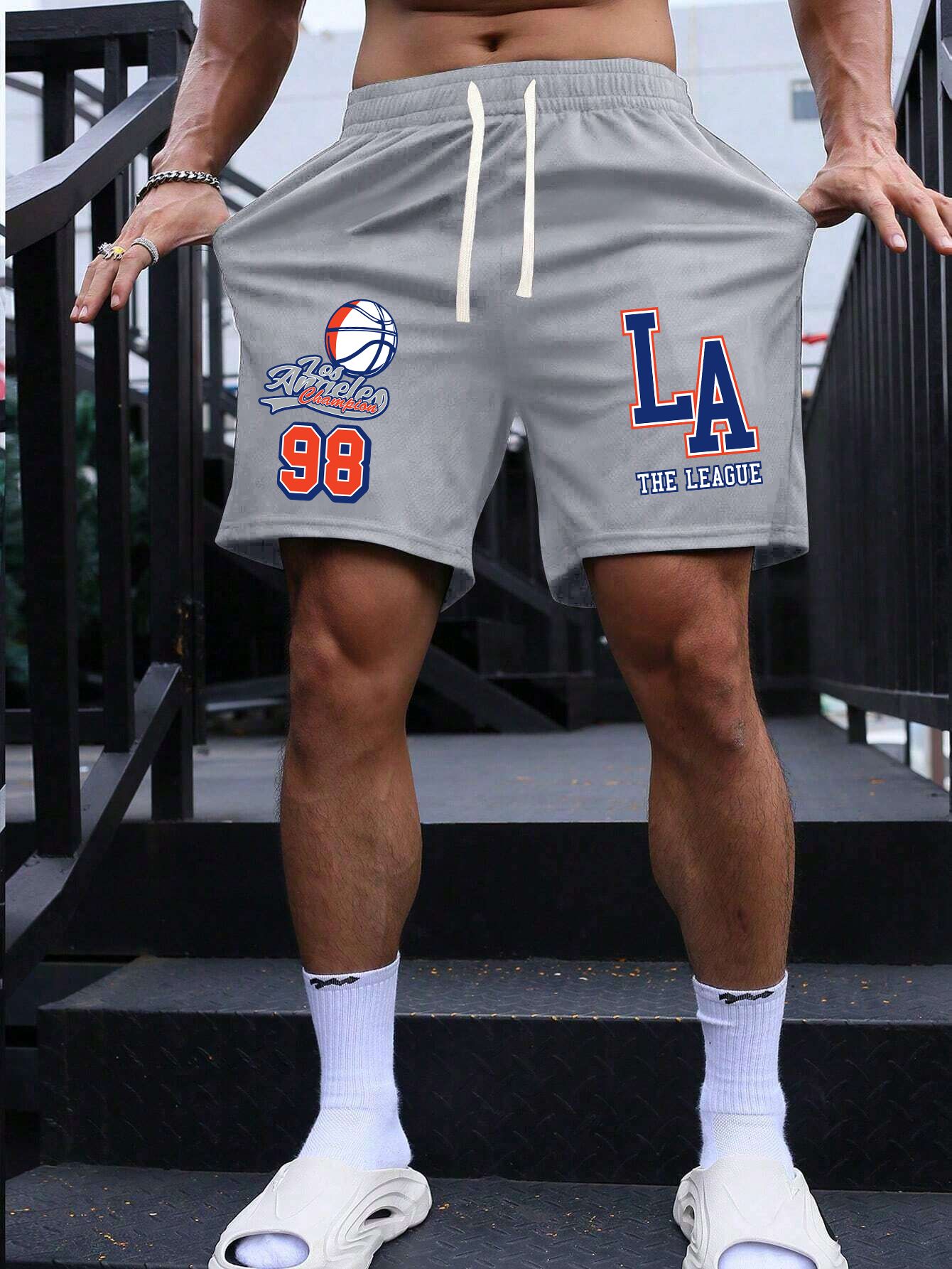 SCOTT FINCHER Men's Summer Casual Shorts with Unique  Graphic Design, Breathable and Comfortable Beach Shorts for Men : AA(SRT)GREY_290