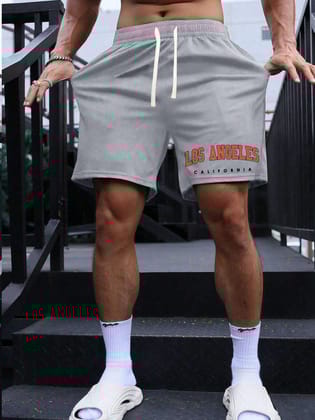 SCOTT FINCHER Men's Casual Shorts, Summer Beach Shorts, Sports Shorts, Drawstring Shorts, Elastic Waist Shorts, with Pockets, Breathable Shorts, Comfortable Shorts, Fit for Summer Wear : AA(SRT)GREY_292