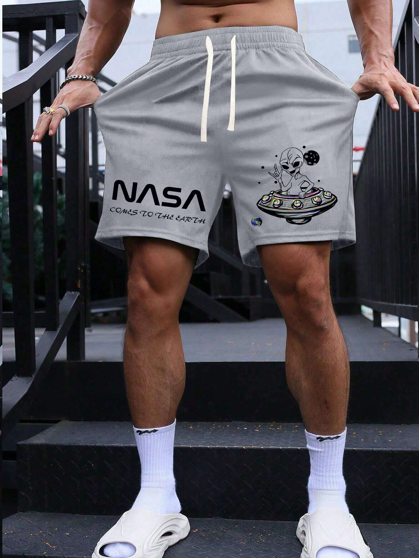 SCOTT FINCHER Men's Casual Shorts, Summer Beach Shorts, Quick Dry Sports Shorts, with Pockets : AA(SRT)GREY_295