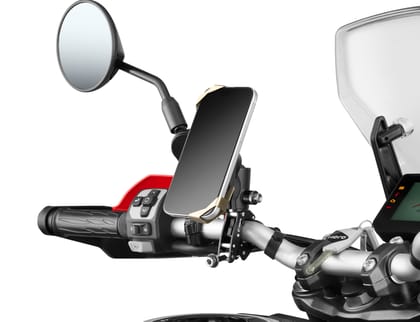 Hero Genuine Mobile & Action Camera Holder for Hero Motorcycles | Anti-Vibration Stability | Adjustable Viewing Angles | Durable Metal Construction | Secure Device Mounting | Easy Installation- 99645ABWB00S