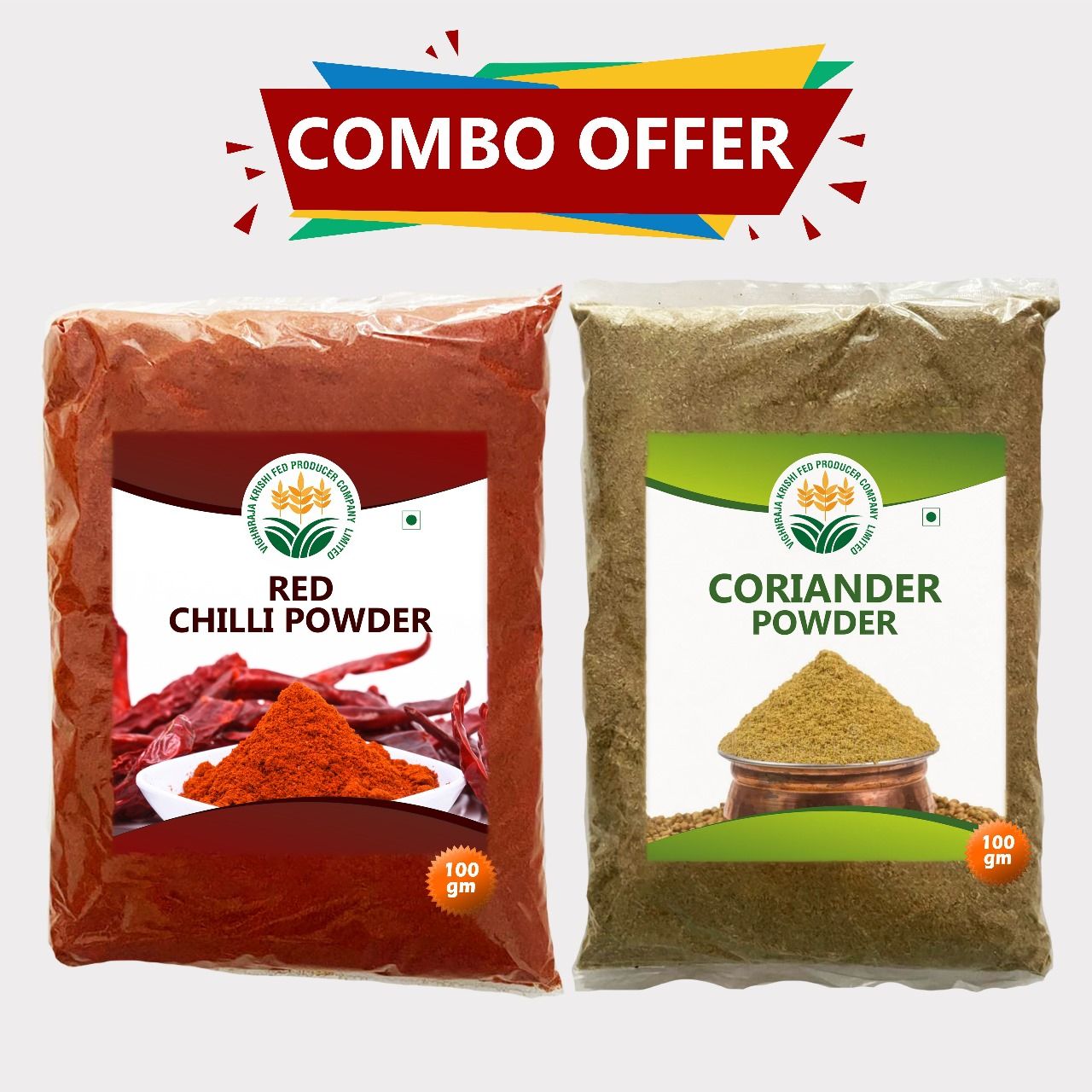 Combo pack of Coriander and Red Chilli Powder