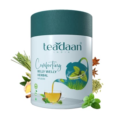 Belly Welly Herbal Infusion - 75gm Loose Leaf Slimming Tea (36 Cups) - Supports Digestive Health & a Slimmer Belly | Caffeine-Free Herbal Blend Belly Welly Herbal Infusion - 75gm Loose Leaf Slimming Tea (36 Cups) - Supports Digestive Health & a Slimmer Belly | Caffeine-Free Herbal Blend