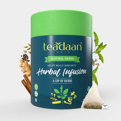 TEADAAN Herbal Infusion - 15 Pyramid Tea Bags - Natural Herbal Blend to Boost Immunity, Support Healing & Recovery | Good for Daily Wellness TEADAAN Herbal Infusion - 15 Pyramid Tea Bags - Natural Herbal Blend to Boost Immunity, Support Healing & Recovery | Good for Daily Wellness