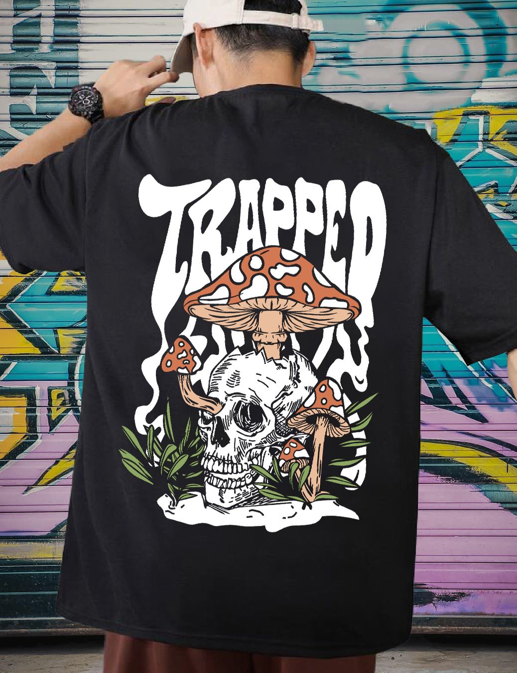 SCOTT FINCHER Men's Trapped in the Garden of Evil T-Shirt : AA(ARN)BLACK_211