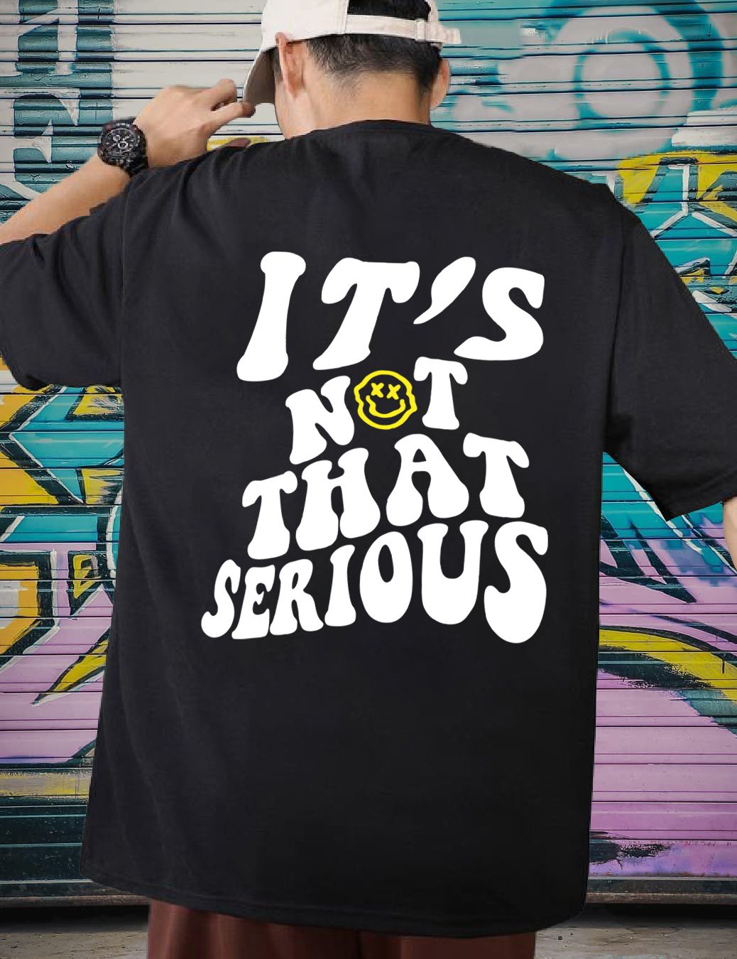 SCOTT FINCHER  Men's It's Not That Serious Graphic T-Shirt : AA(ARN)BLACK_228