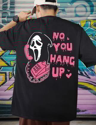 SCOTT FINCHER Men's No You Hang Up T-Shirt | Horror Movie Inspired Streetwear | Scream T-Shirt : AA(ARN)BLACK_231
