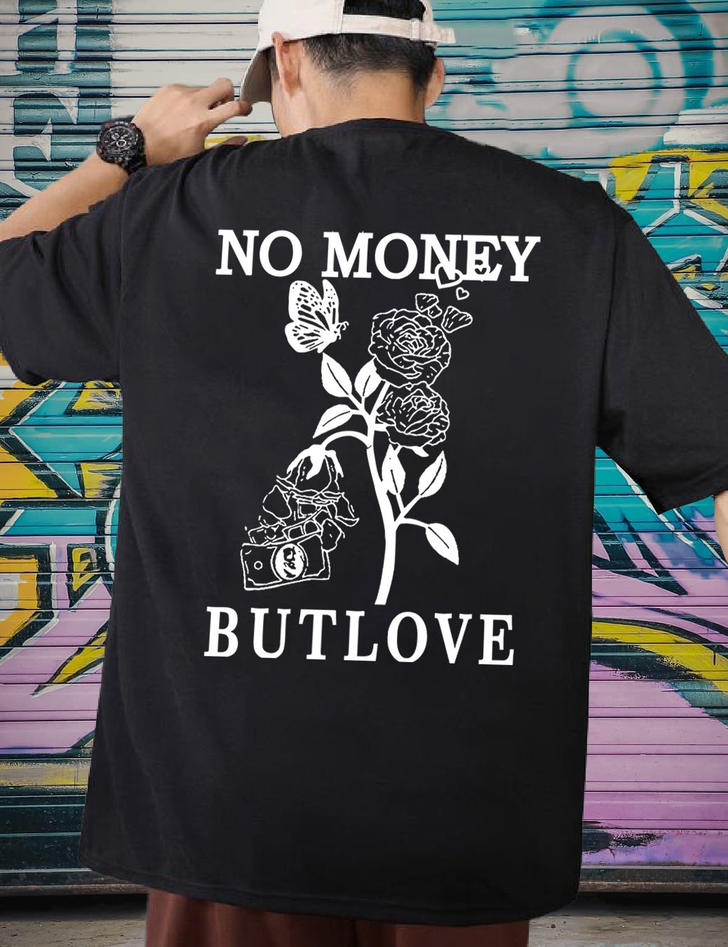SCOTT FINCHER Men's No Money But Love T-Shirt Black : AA(ARN)BLACK_237