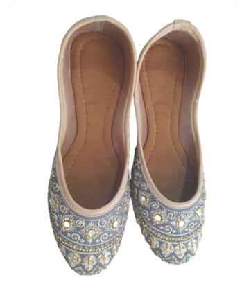  Women's Hand Embroidered Slip-On Flats with Mirror Work