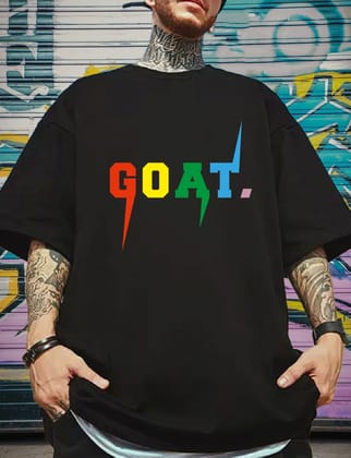SCOTT FINCHER Men's Streetwear Hip Hop T-Shirt, Colorful GOAT Graphic Tee, Casual Short Sleeve Cotton Tshirt, Summer Tops : AA(ARN)BLACK_251
