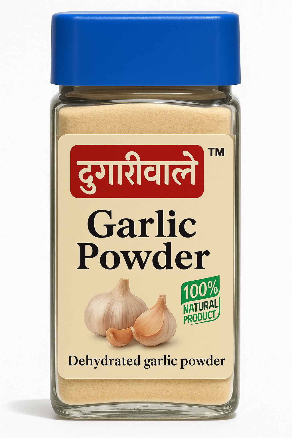 Dugariwale "Dehydrated Garlic Powder | 100% Natural | No Preservatives | No Additives | Vegan | Gluten-Free | GMO-Free"