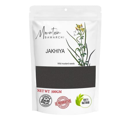 Mountain Bawarchi Jakhiya Black Mustard Seeds | Whole Rai Dana | Sarso Dana Indian Spice  (500 g)