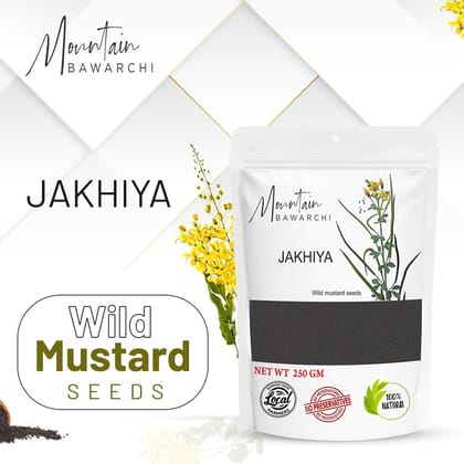 Mountain Bawarchi Jakhiya Black Mustard Seeds | Whole Rai Dana | Sarso Dana Indian Spice  (250 g)