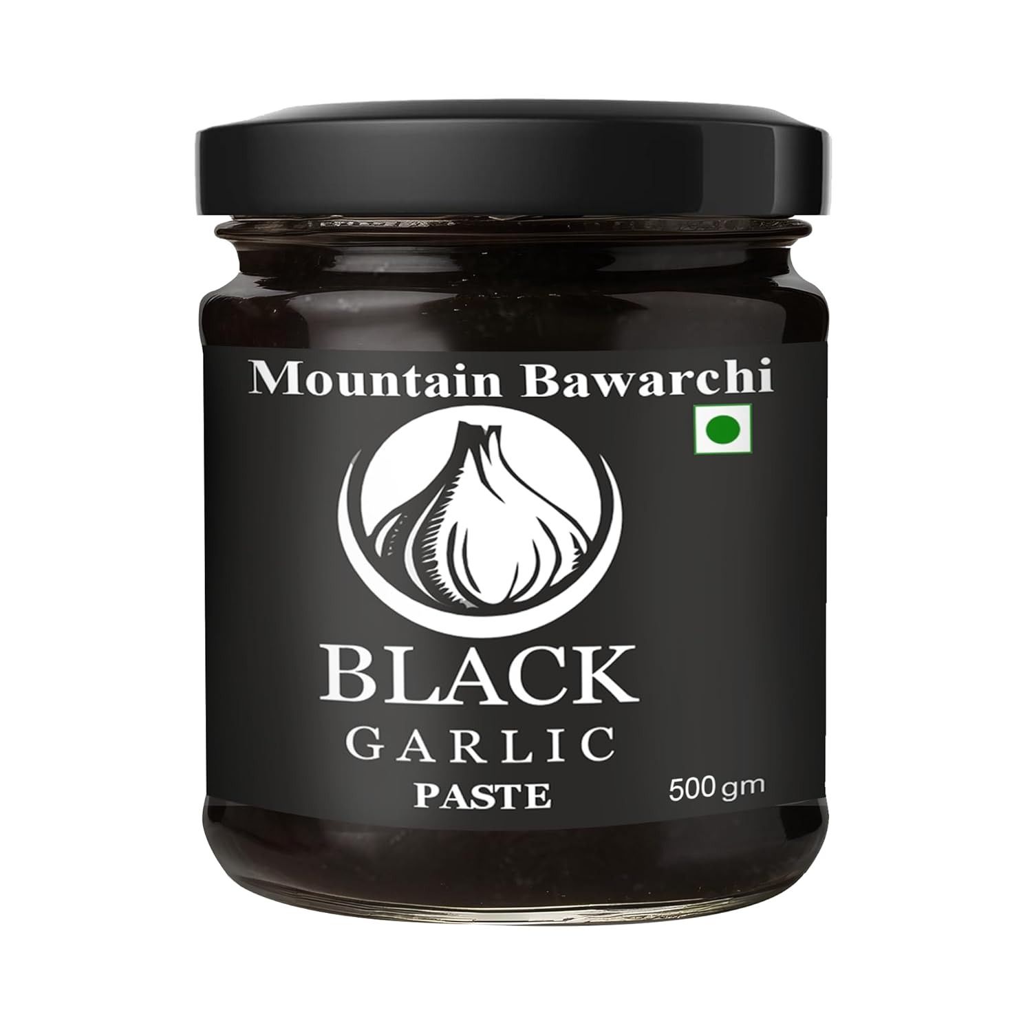 Mountain Bawarchi Black Garlic Paste Non-Pungent Great Taste | Fermented Aged | Highly Nutritious (500 g)