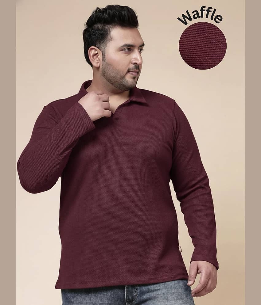 Rigo Men Polyester Slim Fit Self Design T-Shirt ( Navy Blue )