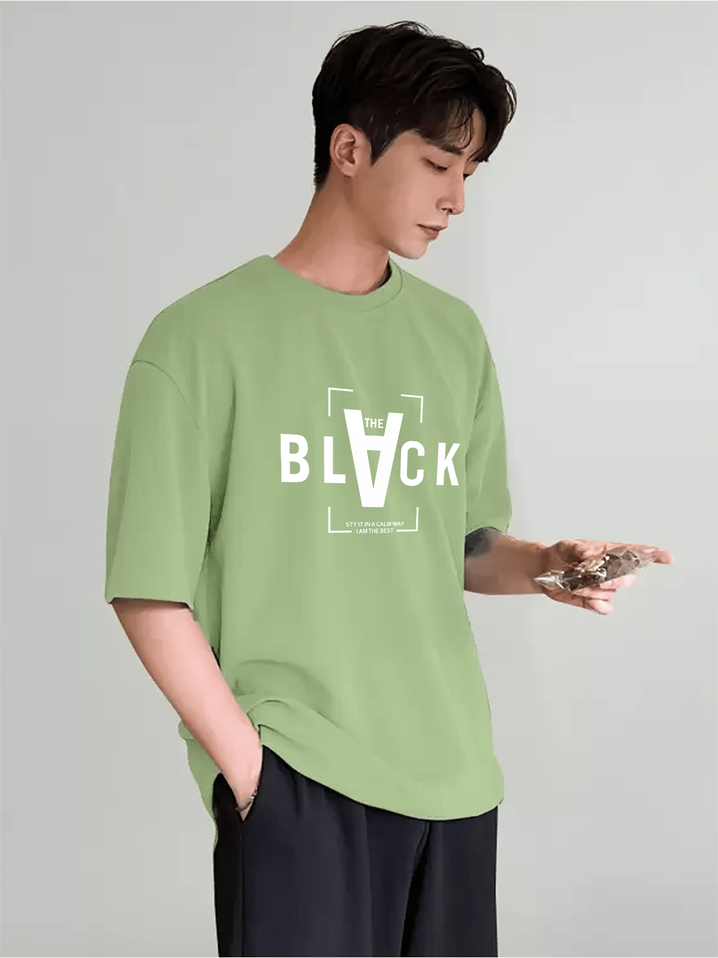SCOTT FINCHER Men's The Black T-Shirt: A Stylish and Comfortable Choice for Men : AA(ARN)LGREEN_01