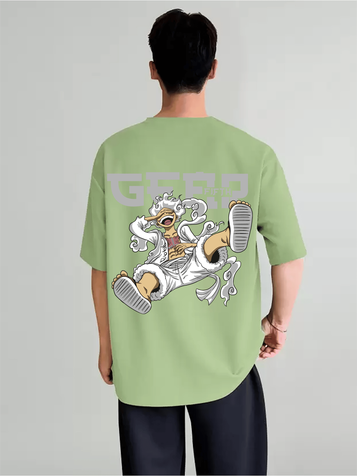 SCOTT FINCHER Men's One Piece Anime T-Shirt, Luffy T-Shirt, Short Sleeve T-Shirt, Casual Streetwear T-Shirt, Hip Hop T-Shirt, Summer Clothes : AA(ARN)LGREEN_133