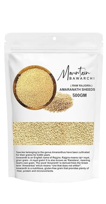 Mountain Bawarchi Amaranth Seeds for Eating | Natural Rajgira Seeds for Healthy Breakfast & Snack | 500g