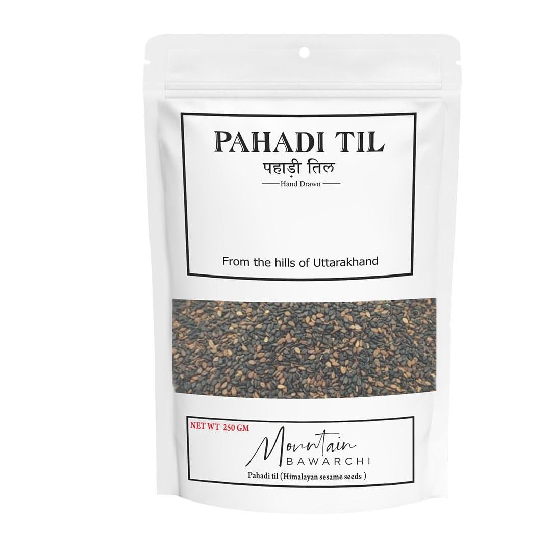 Mountain Bawarchi Sesame Seeds | Pahadi Till Seeds for Eating | Black Sesame Seeds (250g)