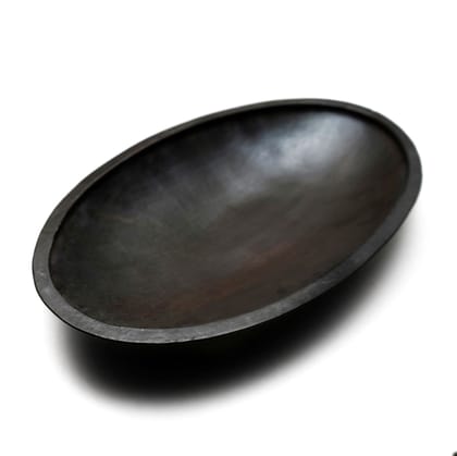 Longpi Black Stone Pottery Oval Platter Large (1SPTUTIKA00161)
