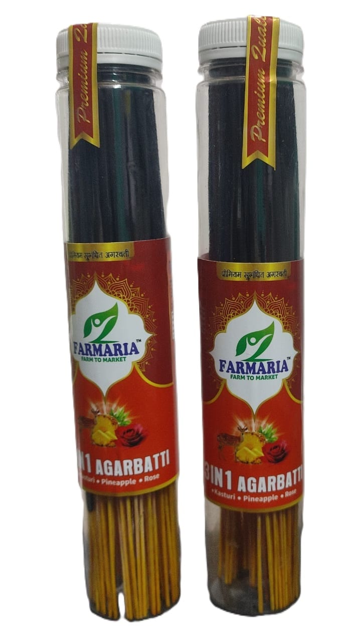 Buy Premium 3 in 1 Agarbatti (Kasturi, Pineapple, Rose) combo pack