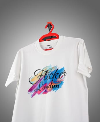 Flicker London White Art Tee