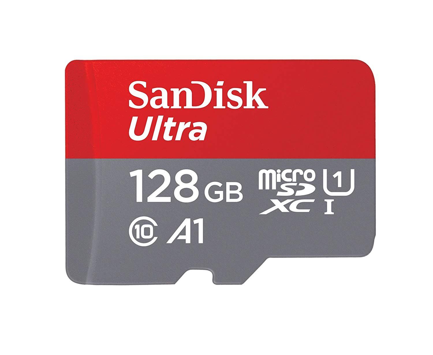 Sandisk 128GB Ultra microSDXC UHS-I Memory Card - 120MB/s, Class 10, U1, Full HD, A1, Micro SD Card