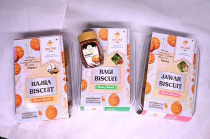 Honey Based Biscuits Combo Pack (Bajra+Jawar+Ragi)