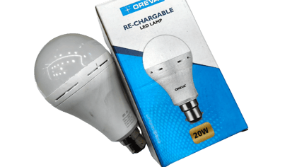 Oreva 20W Rechargeable LED Lamp (1 Year Warranty ) Gift Inside The Box