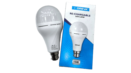Oreva 15W Rechargeable LED Lamp (1 Year Warranty) Gift Inside The Box