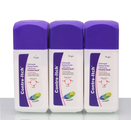 CONTRO-ITCH LAVENDER ANTI-SEPTIC DISTING POWDER 3 PACK EACH OF 75GM