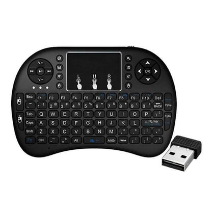 AUSHA Wireless Mini Keyboard with Touchpad | 3-in-1 QWERTY Remote for Smart TV, Android Box, PC & Gaming Consoles