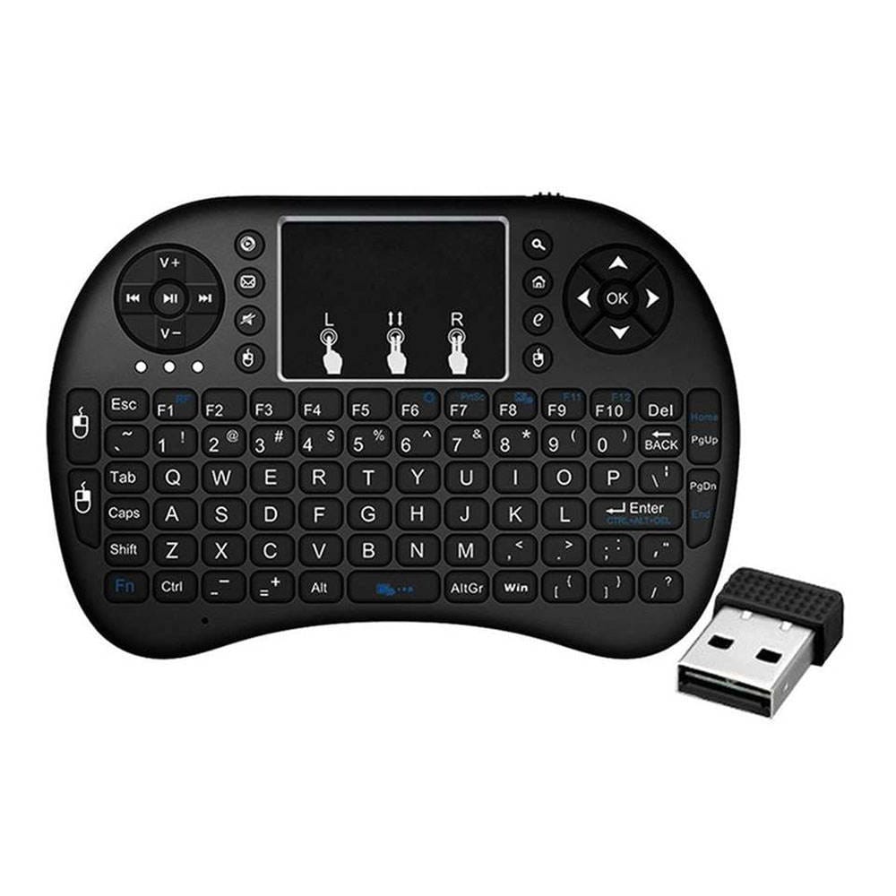 AUSHA Wireless Mini Keyboard with Touchpad | 3-in-1 QWERTY Remote for Smart TV, Android Box, PC & Gaming Consoles