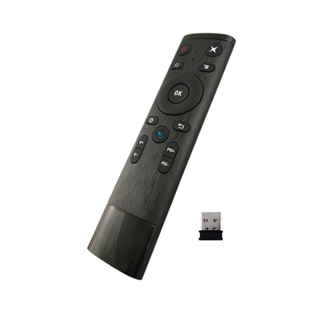 AUSHA 2.4G Air Fly Mouse with Mini Keyboard | Voice Input & IR Learning Remote for Android TV & PC