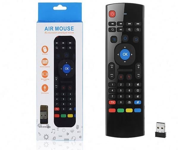 AUSHA Wireless 2.4G Air Fly Mouse Keyboard Remote | IR Learning, Motion Control | Android TV & PC Compatible