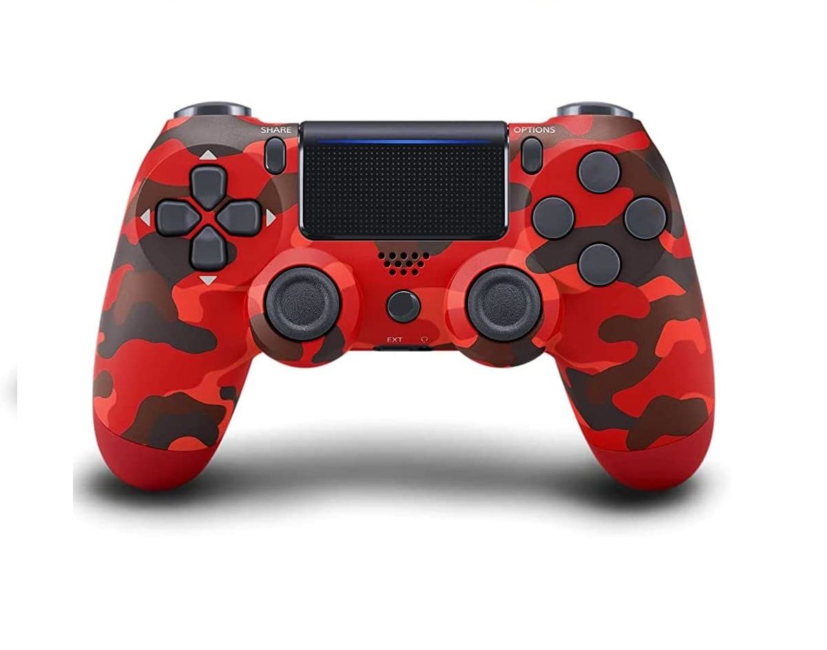 AUSHA Wireless Game Controller for PS4 & PC | Dual Vibration, Audio Jack, Anti-Slip Grip, Rechargeable Battery