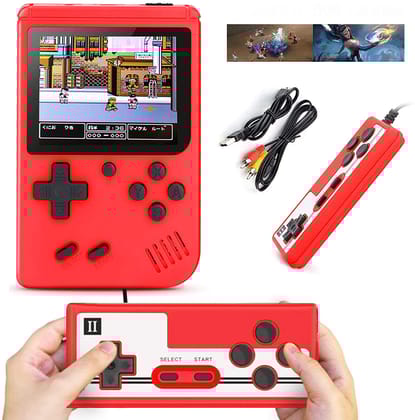 AUSHA Handheld Retro Game Console with 400 Classic Games | 3” Screen, TV Output, Dual Player Support