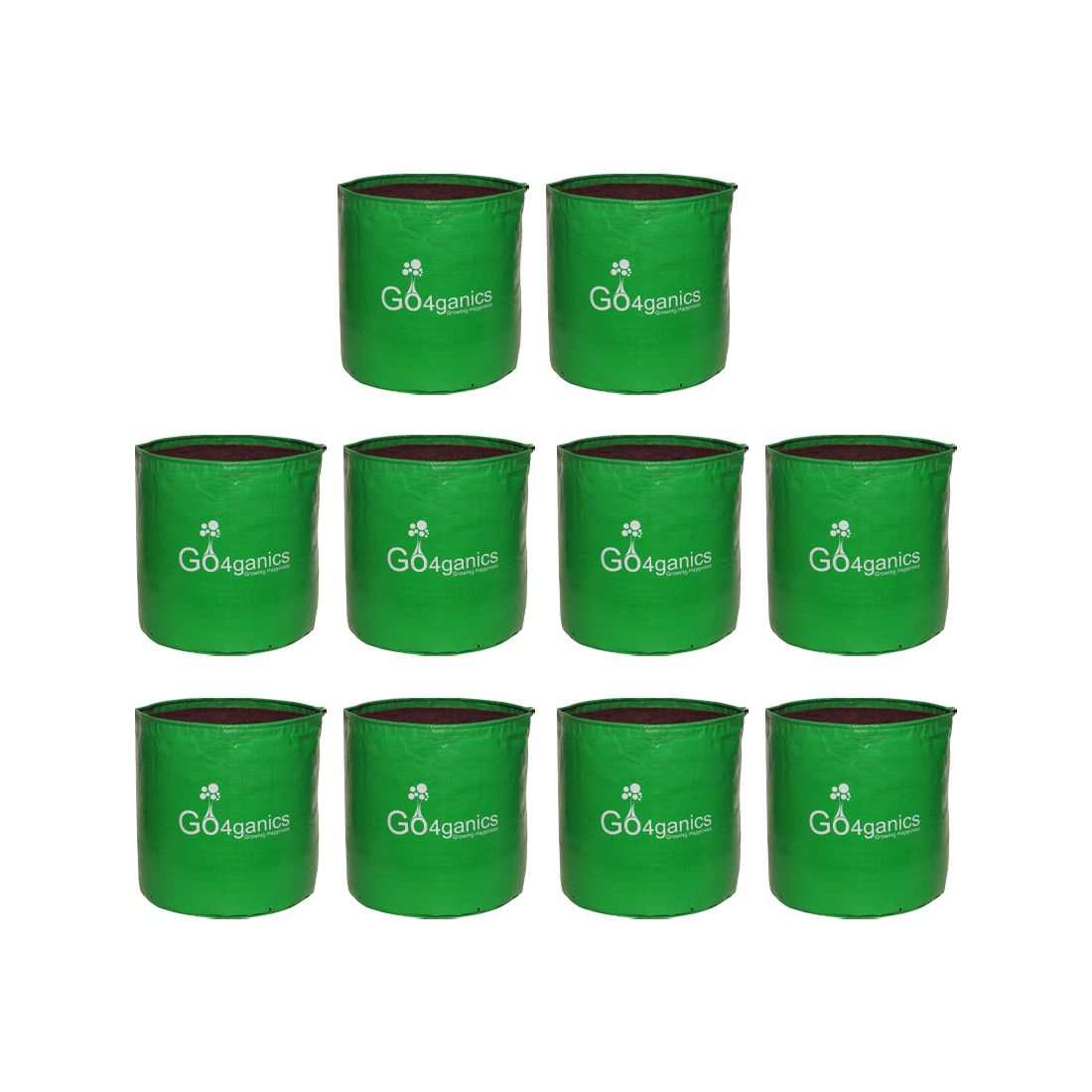 Go4ganics 220 GSM HDPE 9X9 Grow Bag (Pack of 10)