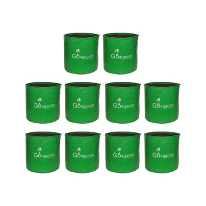Go4ganics 220 GSM HDPE 12x10 Grow Bag (Pack of 10)