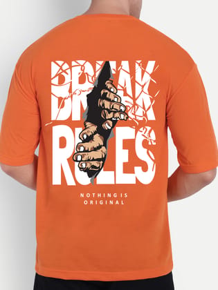 SCOTT FINCHER Men's Break Rules Nothing is Original T-Shirt : AA(ARN)ORANGE_158