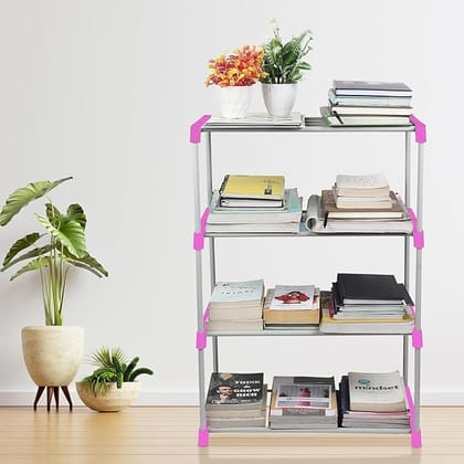 Children Book Rack 4 Layer Bookshelf for Home Library | Books Stand Book Shelves | 4 Layer PVC Rack Home Library | Books Rack for Study Room Bookshelf