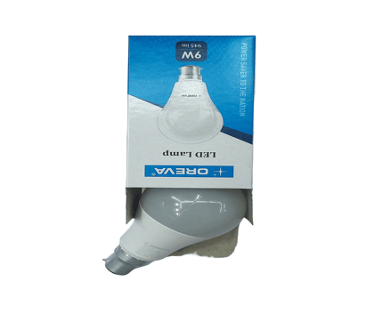 OREVA 09W LED LAMP 6500K B22 PIN TYPE (1 YR WARRANTY) PACK OF 10