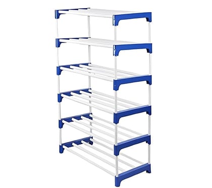 6 Layer Book Shelf Bookshelf for Home Library, Adjustable Book Stand | Books Shelf Book Shelves Metal Rack Home Library, Book Stand, Books Rack for Study Room, Shoe Rack
