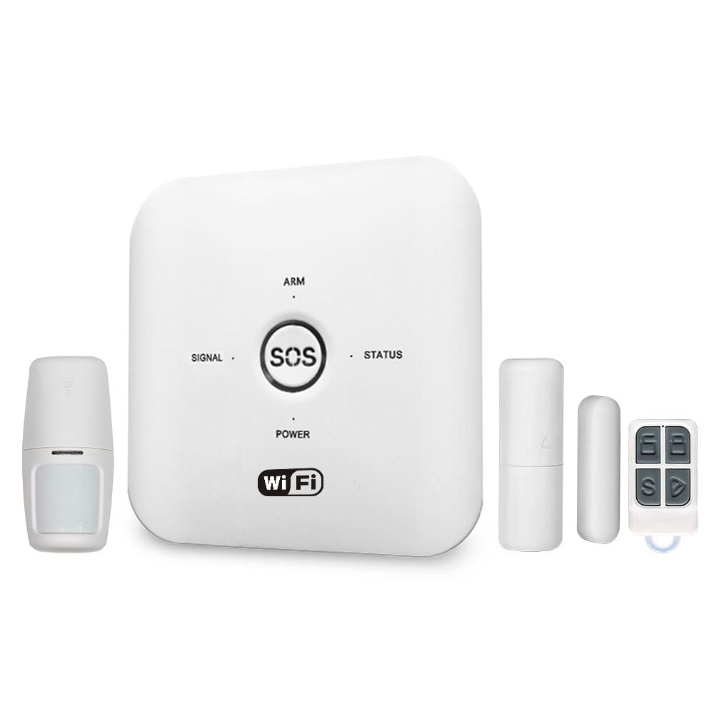 AUSHA Smart Door & Motion Alarm Security Kit | App Control, PIR Sensor, 85dB Siren