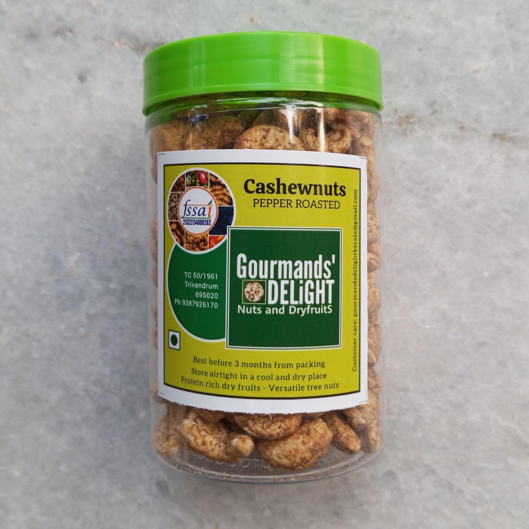 Pepper roasted Cashewnuts (oil free) 500 gms
