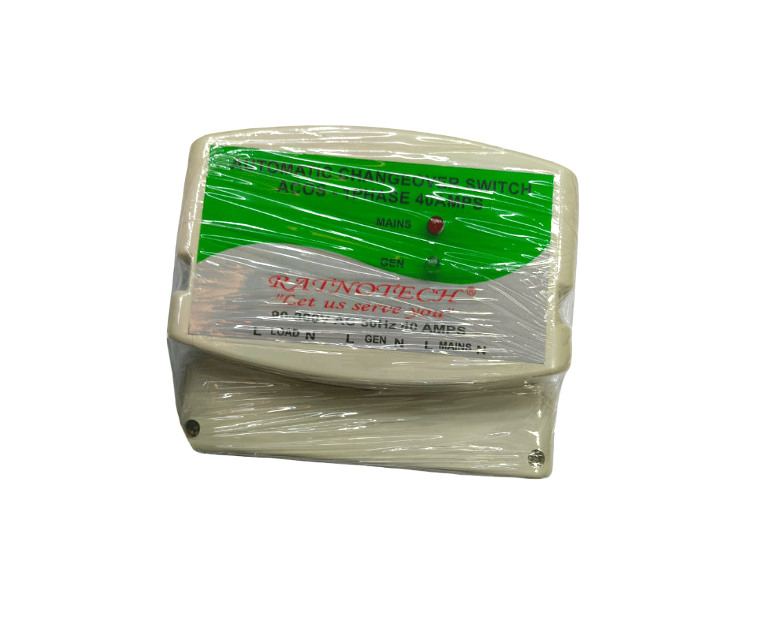 RATNOTECH 40A AUTOMATIC CHANGEOVER SWITCH 90-300V AC 50HZ (6 MONTHS WARRANTY) FREE GIFT INSIDE