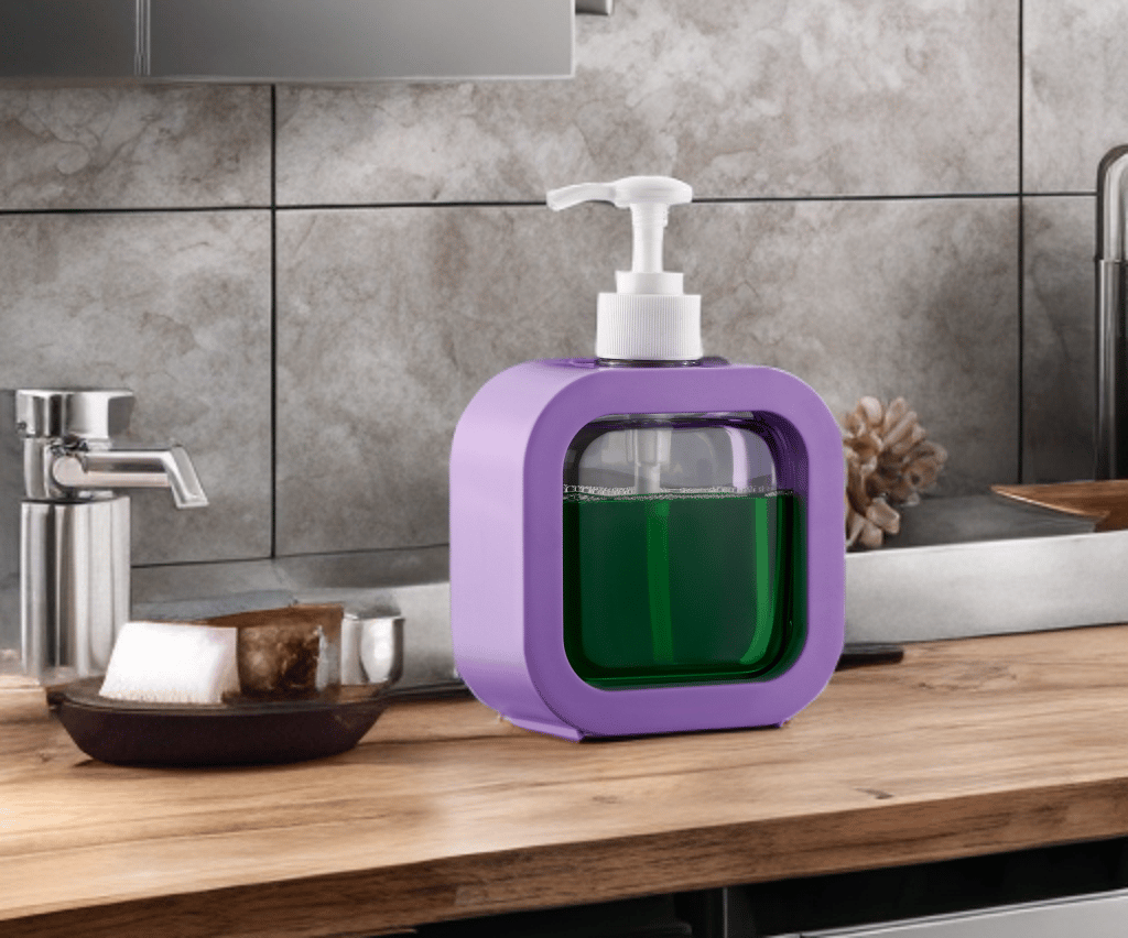 Purple Soap Dispenser, Refillable Hand Soap Dispenser for Bathroom and Dish Soap Dispenser for Kitchen Sink, Liquid Soap Dispenser Premium Plastic Soap Pump pack of 1