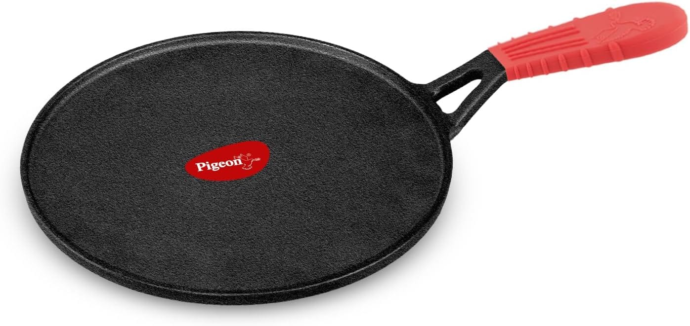 Pigeon by Stovekraft Pre-Seasoned Cast Iron Tawa 28 cm